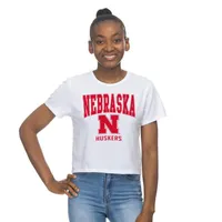 Huskers | Nebraska Zoozatz Women's Crop Arch Logo Mascot Tee Alumni Hall