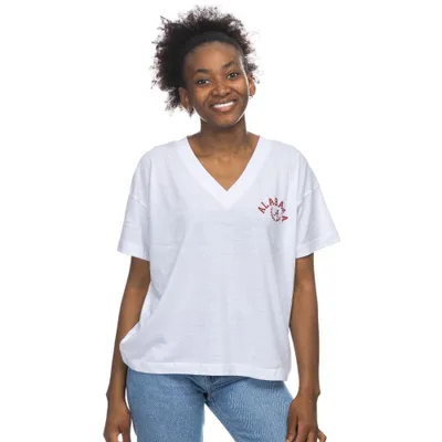 Bama | Alabama Zoozatz Women's Boxy Crop Arch Laurel Logo Tee Alumni Hall