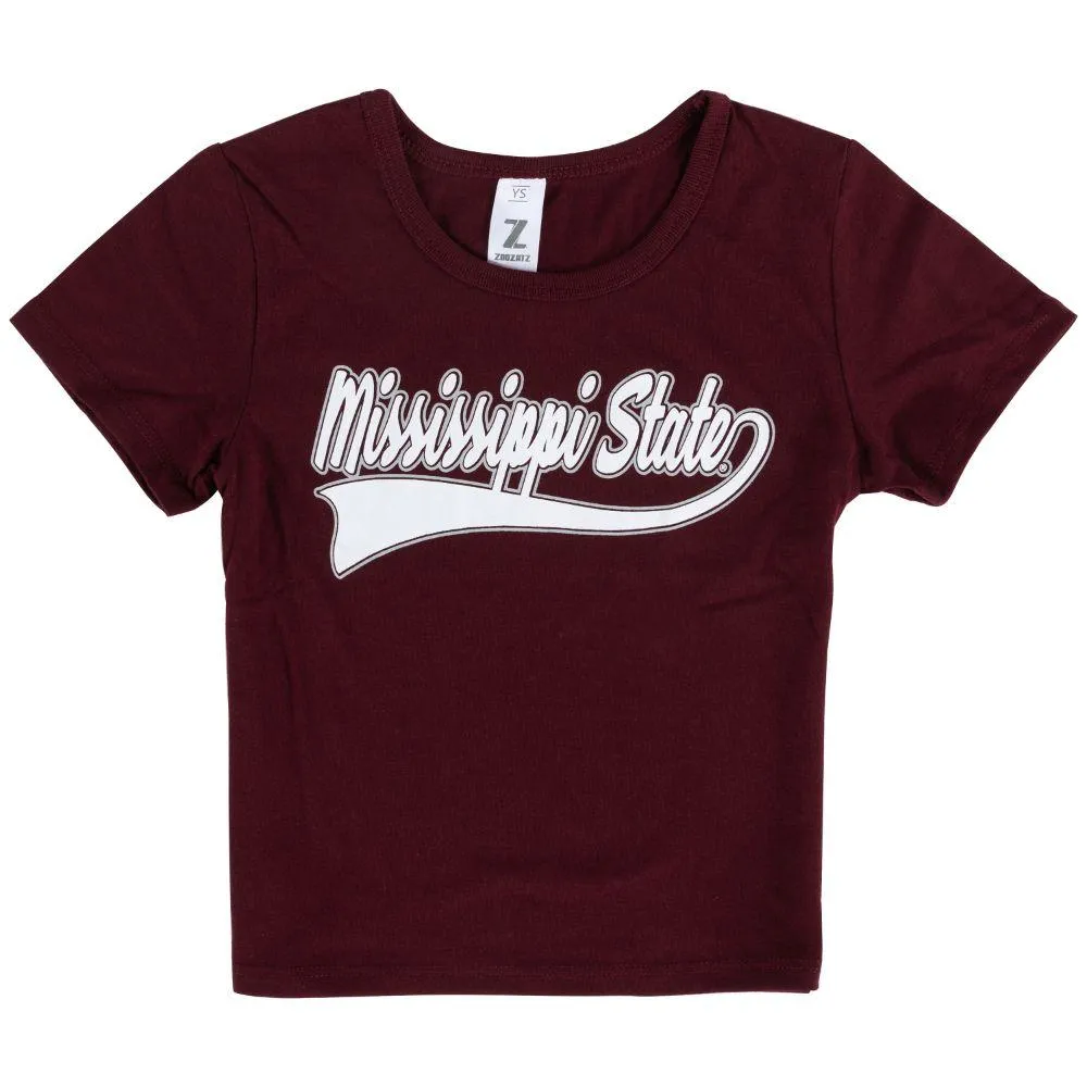 Bulldogs | Mississippi State Zoozatz Youth Crop Short Sleeve Tee Alumni Hall