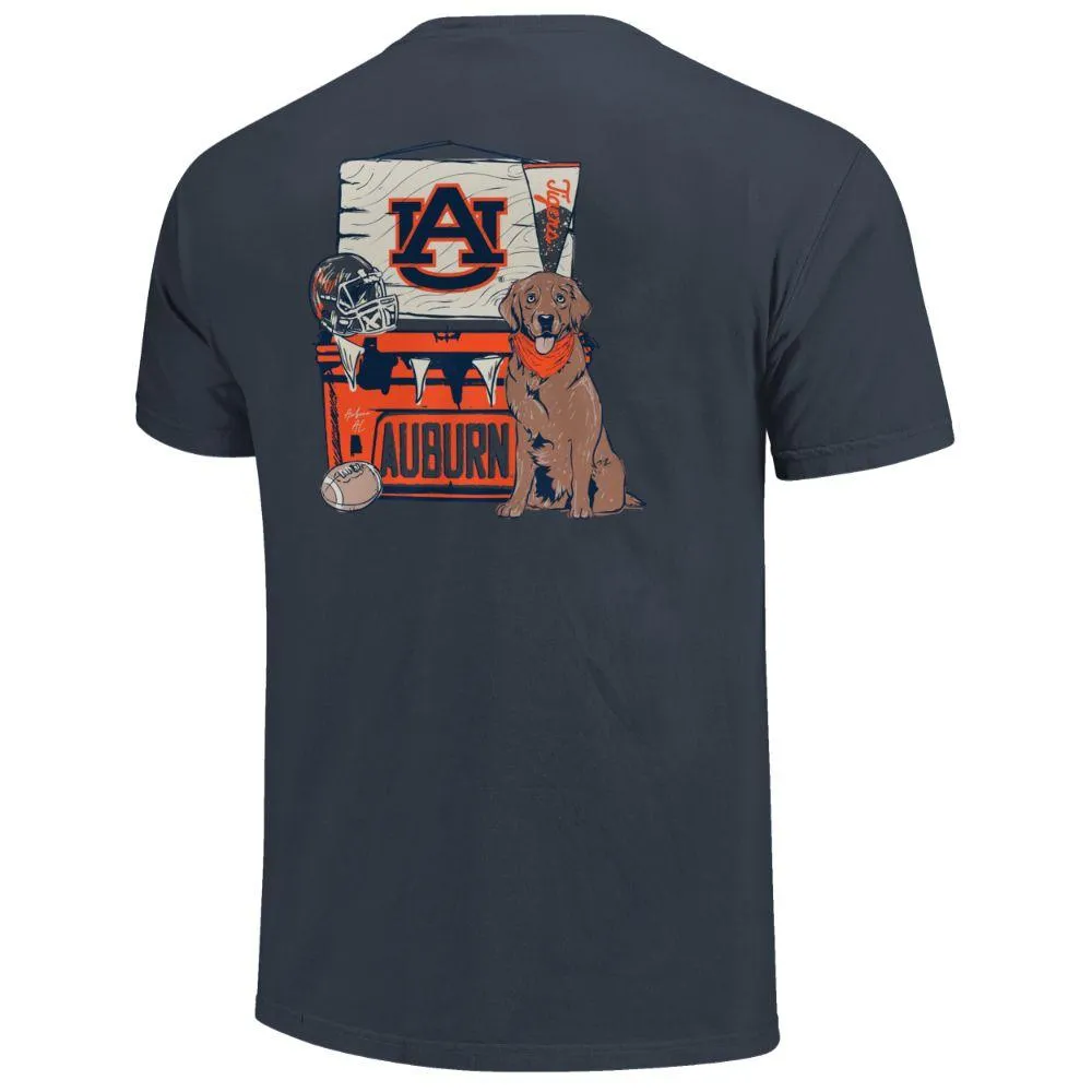 Aub | Auburn Tailgate Sign Comfort Colors Tee Alumni Hall