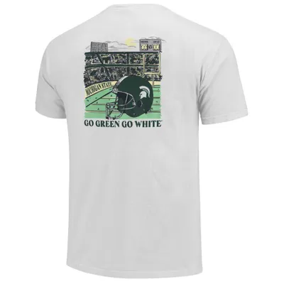 Spartans | Michigan State Stadium Helmet Comfort Colors Tee Alumni Hall