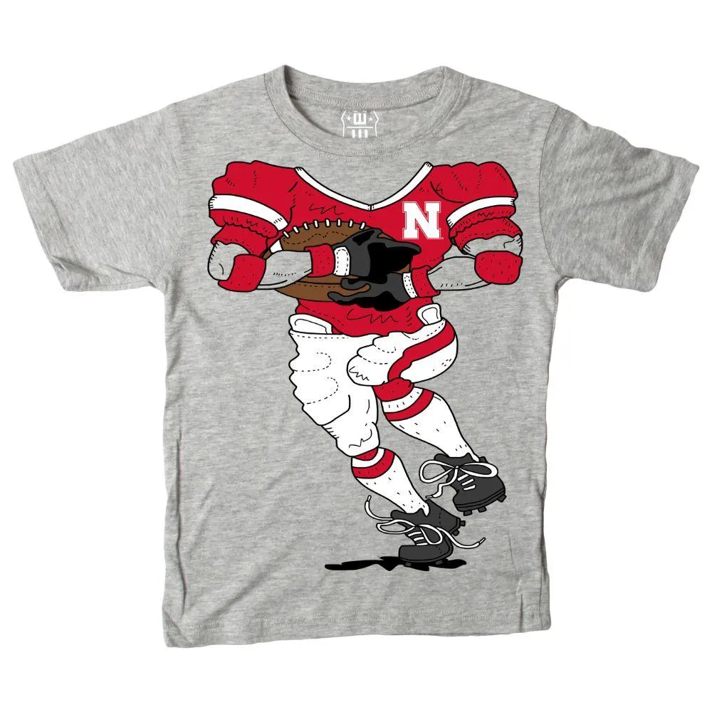 Huskers | Nebraska Toddler Football Player Tee Alumni Hall