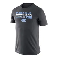 Unc | Nike Drifit Legend Split Color Football Short Sleeve Tee Alumni Hall