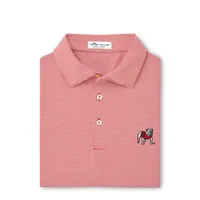 Dawgs | Georgia Peter Millar Jubilee Stripe Jersey Polo Alumni Hall