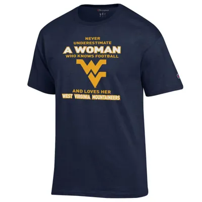 Wvu | West Virginia Champion Women's Knows And Loves Football Tee Alumni Hall