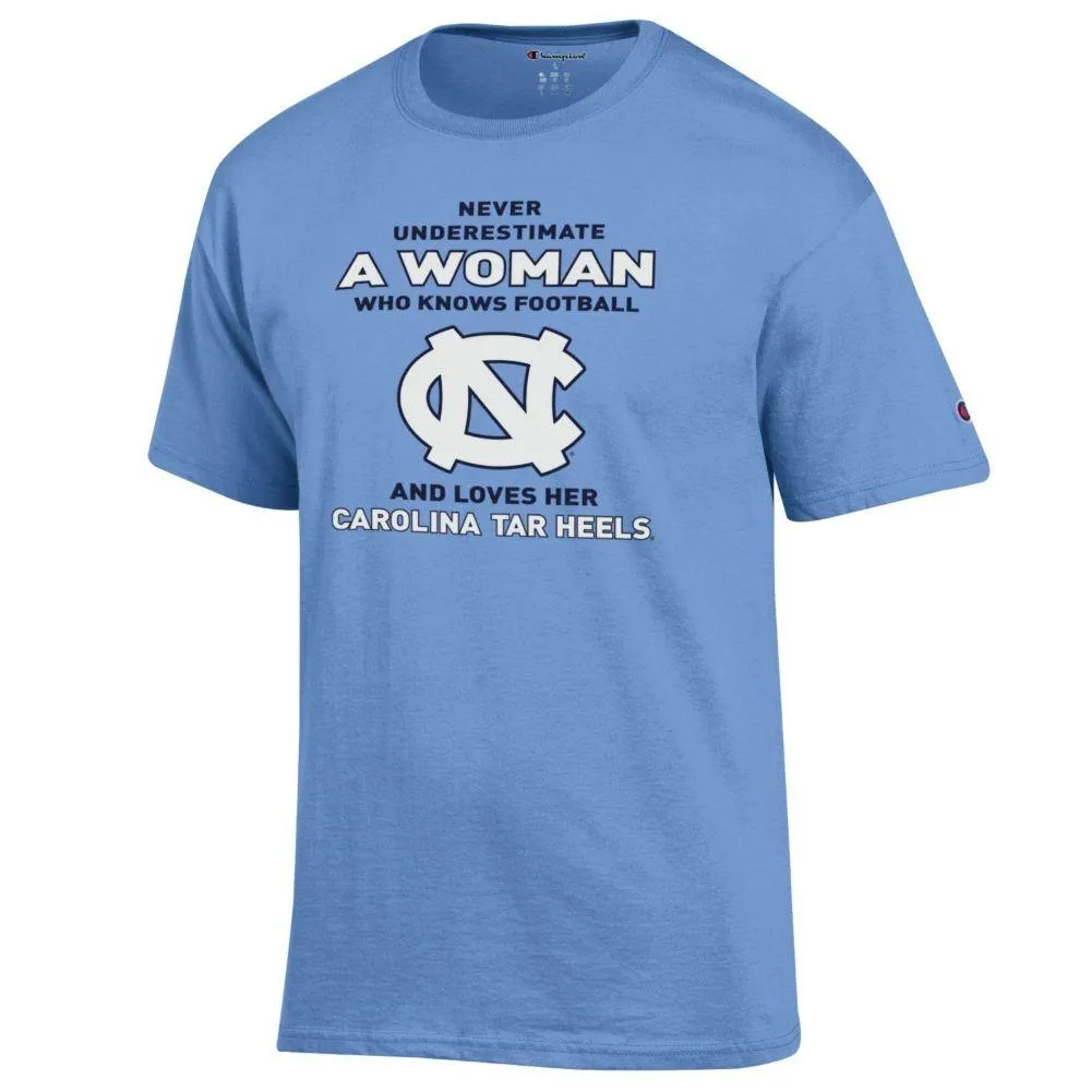 Unc | Champion Women's Knows And Loves Football Tee Alumni Hall