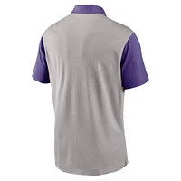 LSU Nike Campus Pattern Chest Stripe Polo