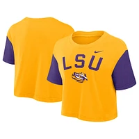 LSU Nike Women's Colorblocked Crop Tee