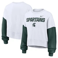 Michigan State Nike Women's Colorblock Fleece Crew