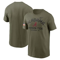 Alabama Nike Military Dri-fit Cotton Team Issue Crew Tee