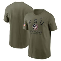 Florida State Nike Military Dri-fit Cotton Team Issue Crew Tee