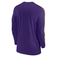 LSU Nike Dri-Fit Sideline UV Coach Long Sleeve Top