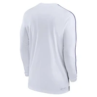 LSU Nike Dri-Fit Sideline UV Coach Long Sleeve Top