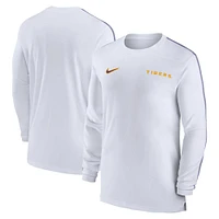 LSU Nike Dri-Fit Sideline UV Coach Long Sleeve Top