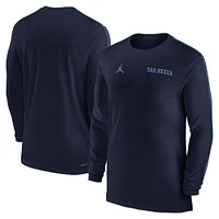 UNC Jordan Brand Dri-Fit Sideline UV Coach Long Sleeve Top