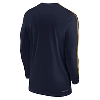 West Virginia Nike Dri-Fit Sideline UV Coach Long Sleeve Top