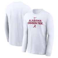 Alabama Nike Dri-Fit Cotton Sideline Team Issue Long Sleeve Tee