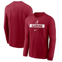 Alabama Nike Dri-Fit Sideline Team Issue Long Sleeve Tee