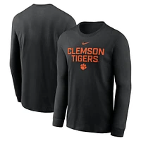 Clemson Nike Dri-Fit Cotton Sideline Team Issue Long Sleeve Tee