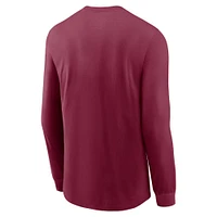 Florida State Nike Dri-Fit Cotton Sideline Team Issue Long Sleeve Tee
