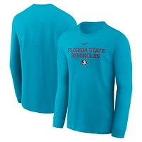 Florida State Nike Dri-Fit Cotton Sideline Team Issue Long Sleeve Tee