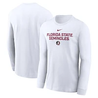 Florida State Nike Dri-Fit Cotton Sideline Team Issue Long Sleeve Tee
