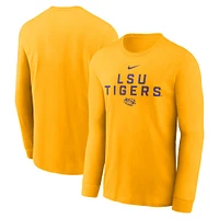 LSU Nike Dri-Fit Cotton Sideline Team Issue Long Sleeve Tee