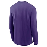 LSU Nike Dri-Fit Cotton Sideline Team Issue Long Sleeve Tee