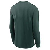 Michigan State Nike Dri-Fit Cotton Sideline Team Issue Long Sleeve Tee