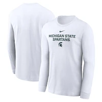 Michigan State Nike Dri-Fit Cotton Sideline Team Issue Long Sleeve Tee