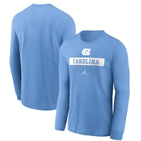 UNC Jordan Brand Dri-Fit Sideline Team Issue Long Sleeve Tee