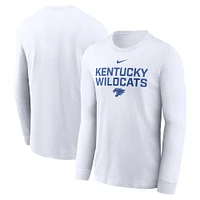 Kentucky Nike Dri-Fit Cotton Sideline Team Issue Long Sleeve Tee