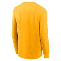 West Virginia Nike Dri-Fit Cotton Sideline Team Issue Long Sleeve Tee