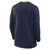 West Virginia Nike Dri-Fit Sideline Coach Half Zip Top