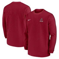 Alabama Nike Sideline Coach Long Sleeve Crew Top