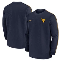 West Virginia Nike Sideline Coach Long Sleeve Crew Top