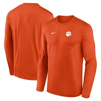 Clemson Nike Dri-Fit Legend Small Logo Long Sleeve Tee