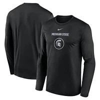 Michigan State Nike Courtside Dri-Fit Practice Long Sleeve Tee