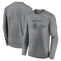 Michigan State Nike Courtside Dri-Fit Practice Long Sleeve Tee