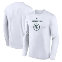 Michigan State Nike Courtside Dri-Fit Practice Long Sleeve Tee