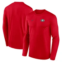 Georgia Nike Dri-Fit Legend Small Logo Long Sleeve Tee