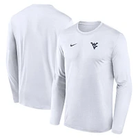 West Virginia Nike Dri-Fit Legend Small Logo Long Sleeve Tee