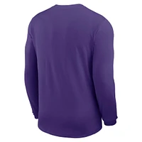 LSU Nike Dri-Fit UV Coach Long Sleeve Top