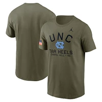 UNC Jordan Brand Military Dri-fit Cotton Team Issue Crew Tee