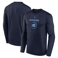 UNC Jordan Brand Courtside Dri-Fit Practice Long Sleeve Tee