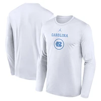 UNC Jordan Brand Courtside Dri-Fit Practice Long Sleeve Tee