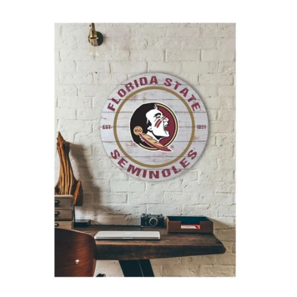  Fsu | Florida State 20  X 20  Classic Circle Sign | Alumni Hall