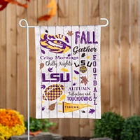 LSU Fall Seasonal Moire Garden Flag