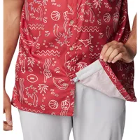 Bama | Alabama Columbia Super Slack Tide Fish Print Woven Shirt Alumni Hall