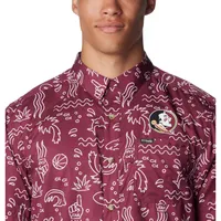 Fsu | Florida State Columbia Super Slack Tide Fish Print Woven Shirt Alumni Hall